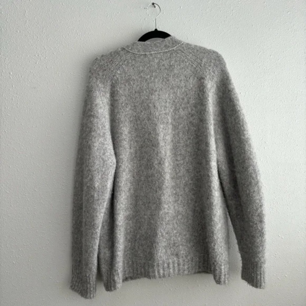 Banana Republic Alpaca Blend Oversized Heather Grey Cardigan with Pockets - Picture 5 of 7